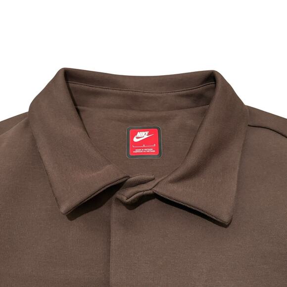 Nike Tech Fleece Shacket Oversized Fit Brown Jacket FZ7566-237 Men's Size Large - Picture 9 of 11